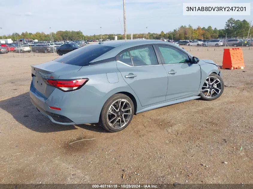 3N1AB8DV3RY247201 2024 Nissan Sentra Sr Xtronic Cvt