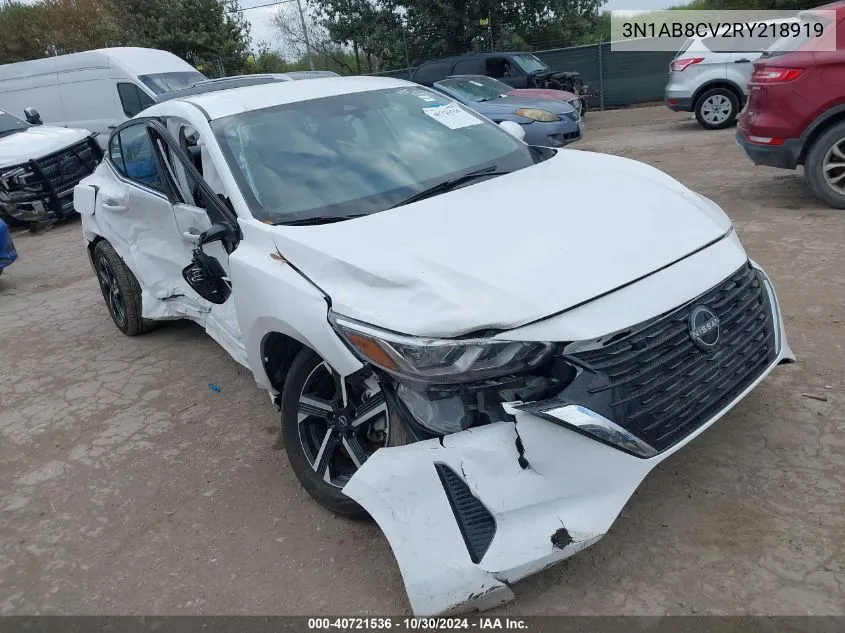 2024 Nissan Sentra Sv Xtronic Cvt VIN: 3N1AB8CV2RY218919 Lot: 40721536