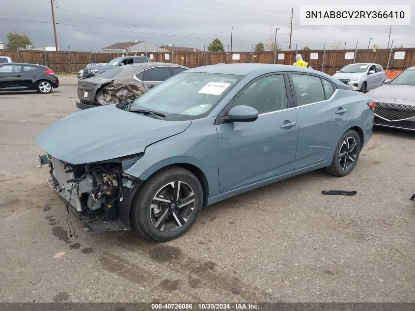 2024 Nissan Sentra Sv Xtronic Cvt VIN: 3N1AB8CV2RY366410 Lot: 40726086