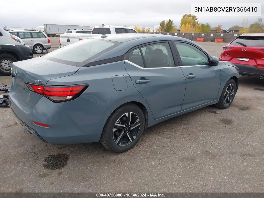 2024 Nissan Sentra Sv Xtronic Cvt VIN: 3N1AB8CV2RY366410 Lot: 40726086