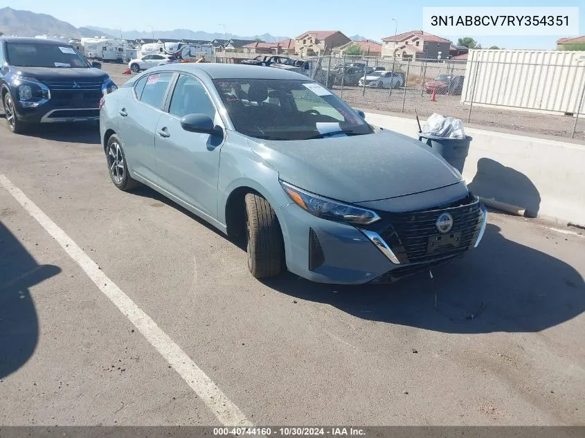 2024 Nissan Sentra Sv Xtronic Cvt VIN: 3N1AB8CV7RY354351 Lot: 40744160