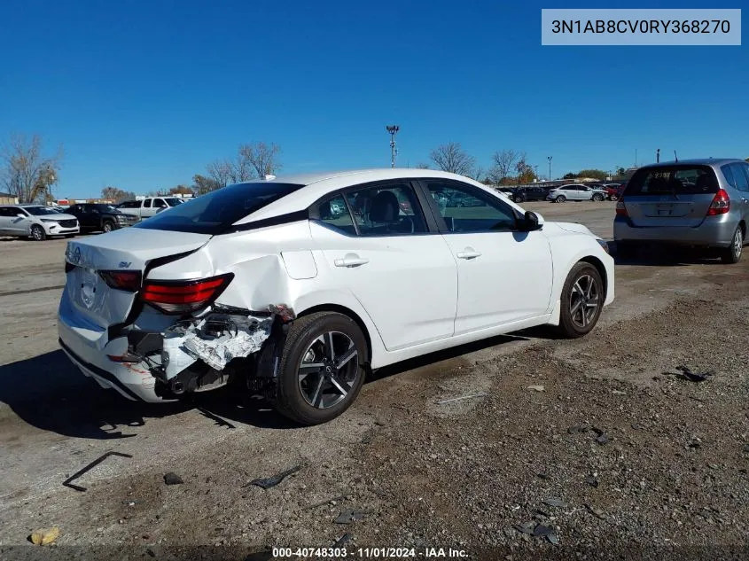 2024 Nissan Sentra Sv Xtronic Cvt VIN: 3N1AB8CV0RY368270 Lot: 40748303