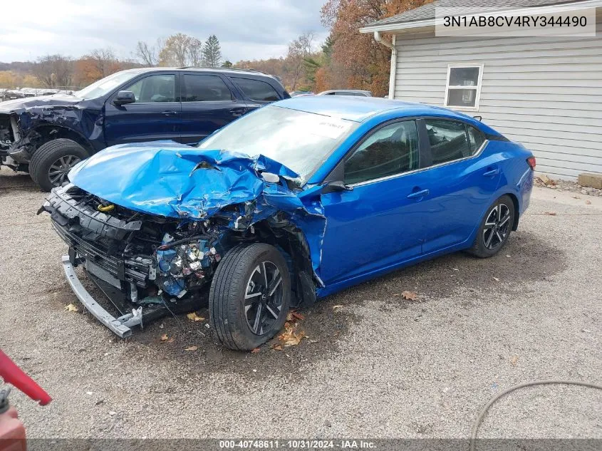 2024 Nissan Sentra Sv Xtronic Cvt VIN: 3N1AB8CV4RY344490 Lot: 40748611