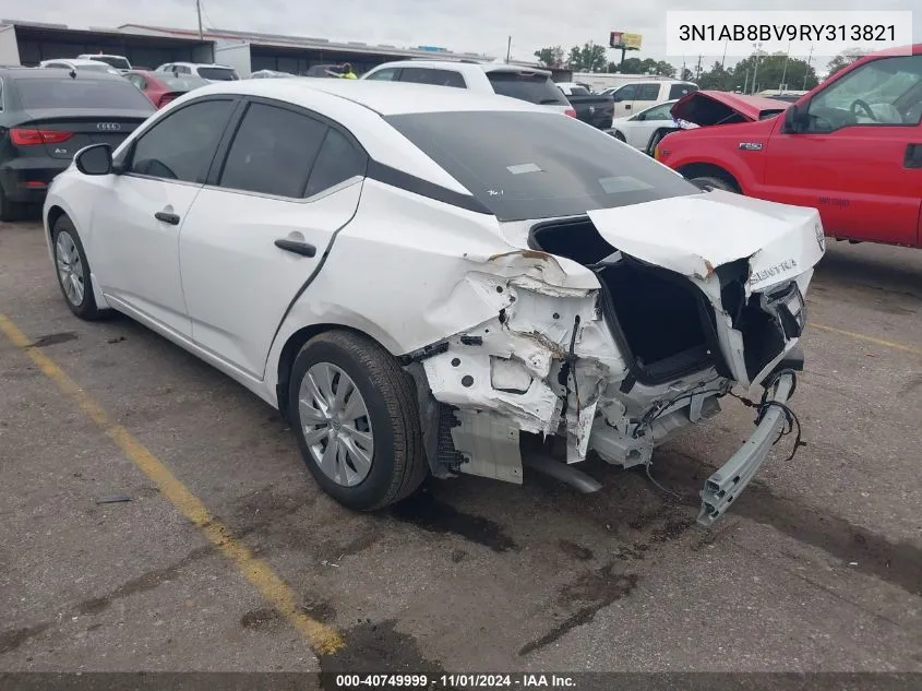 2024 Nissan Sentra S Xtronic Cvt VIN: 3N1AB8BV9RY313821 Lot: 40749999