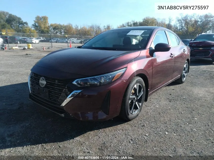 2024 Nissan Sentra Sv Xtronic Cvt VIN: 3N1AB8CV5RY275597 Lot: 40753605