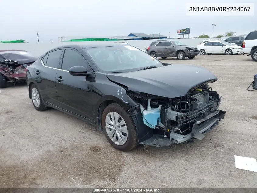 2024 Nissan Sentra S Xtronic Cvt VIN: 3N1AB8BV0RY234067 Lot: 40757670