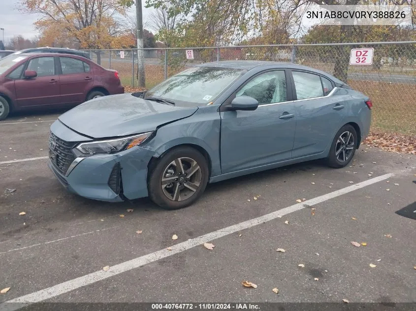 2024 Nissan Sentra Sv Xtronic Cvt VIN: 3N1AB8CV0RY388826 Lot: 40764772