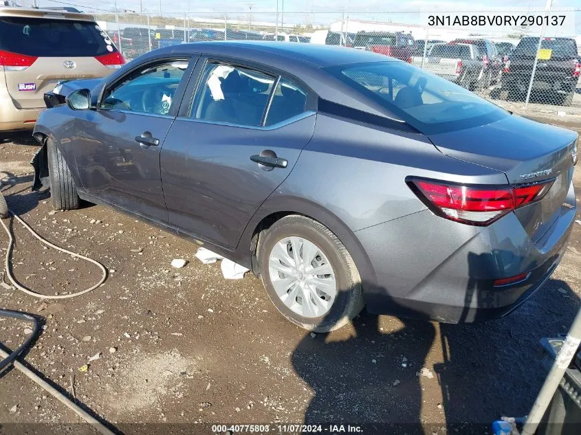 2024 Nissan Sentra S Xtronic Cvt VIN: 3N1AB8BV0RY290137 Lot: 40775803