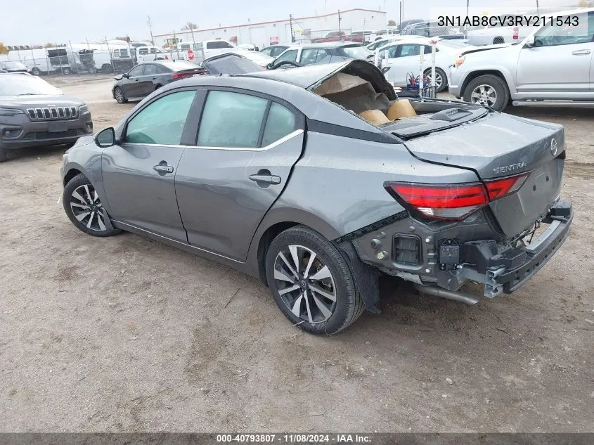 2024 Nissan Sentra Sv Xtronic Cvt VIN: 3N1AB8CV3RY211543 Lot: 40793807