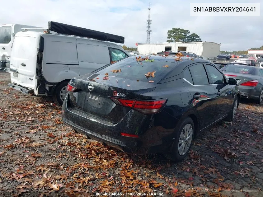 2024 Nissan Sentra S Xtronic Cvt VIN: 3N1AB8BVXRY204641 Lot: 40794645