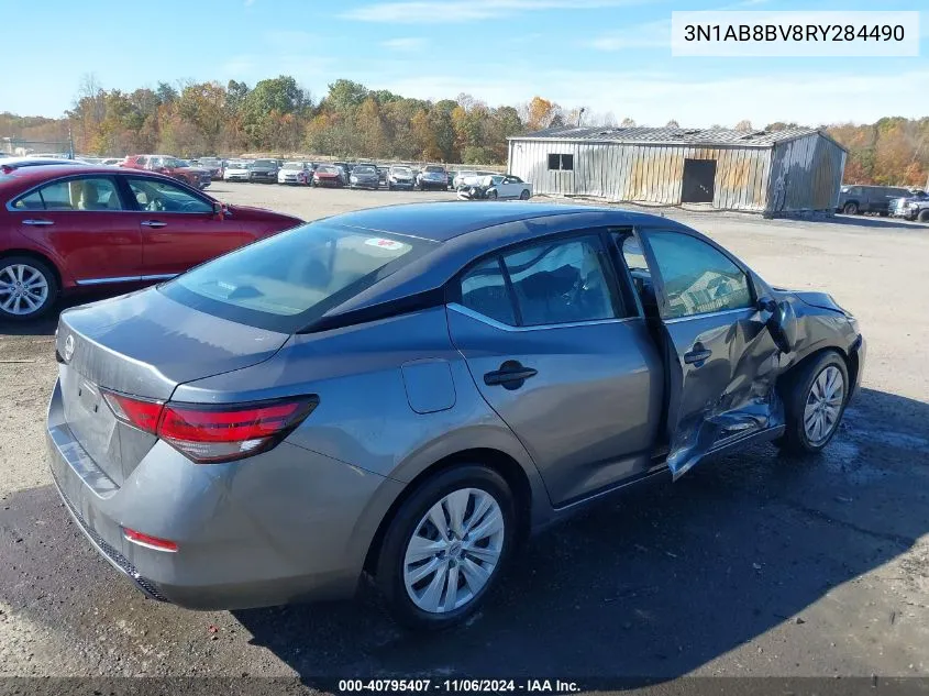 2024 Nissan Sentra S Xtronic Cvt VIN: 3N1AB8BV8RY284490 Lot: 40795407