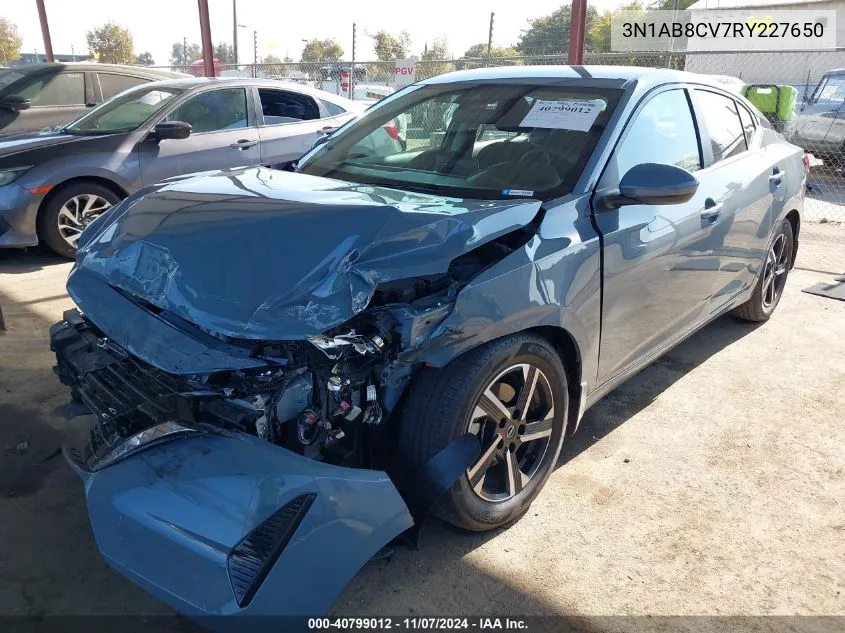 2024 Nissan Sentra Sv Xtronic Cvt VIN: 3N1AB8CV7RY227650 Lot: 40799012