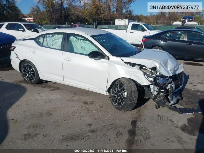 2024 Nissan Sentra Sr Xtronic Cvt VIN: 3N1AB8DV0RY287977 Lot: 40820587