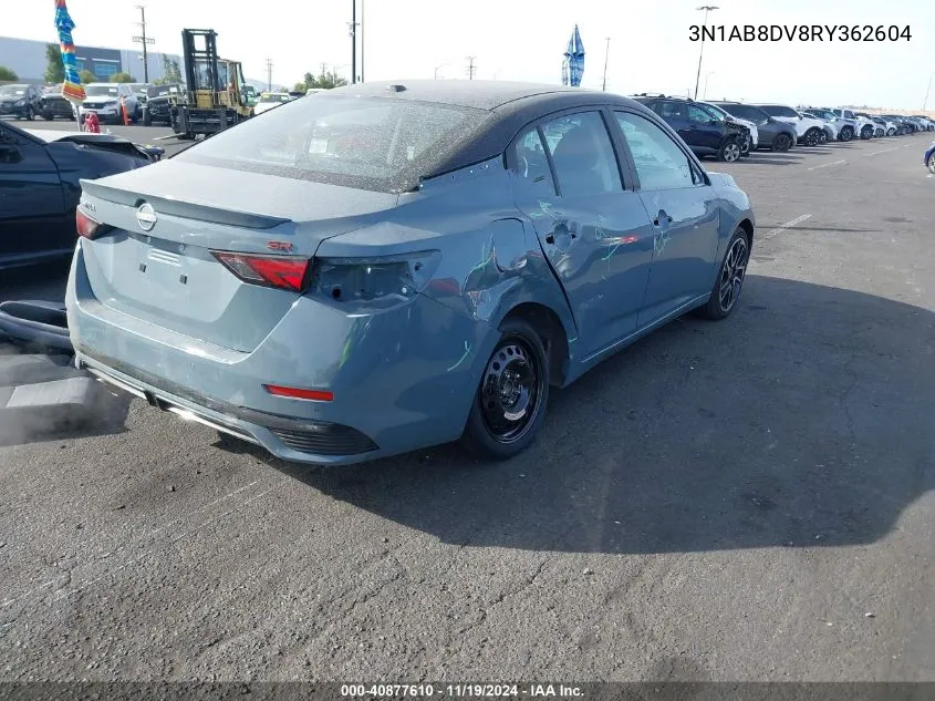 2024 Nissan Sentra Sr Xtronic Cvt VIN: 3N1AB8DV8RY362604 Lot: 40877610