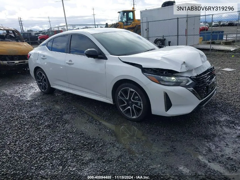 2024 Nissan Sentra Sr Xtronic Cvt VIN: 3N1AB8DV6RY319296 Lot: 40894485