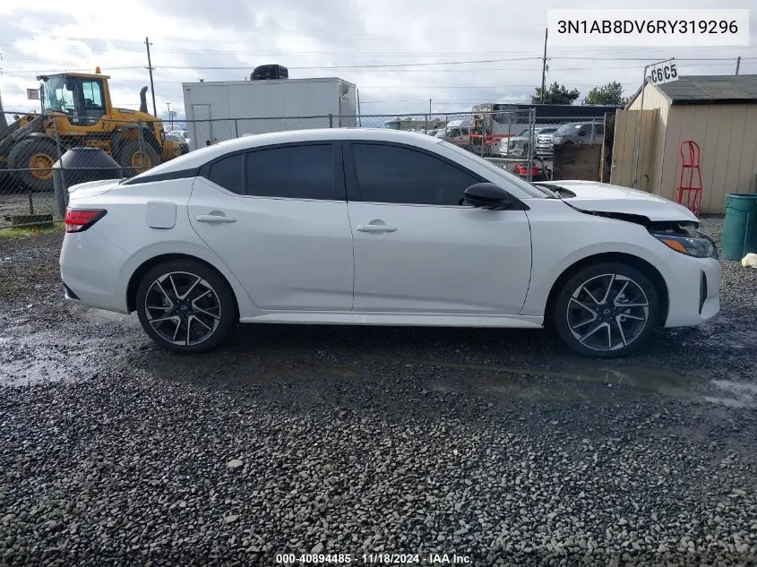 2024 Nissan Sentra Sr Xtronic Cvt VIN: 3N1AB8DV6RY319296 Lot: 40894485