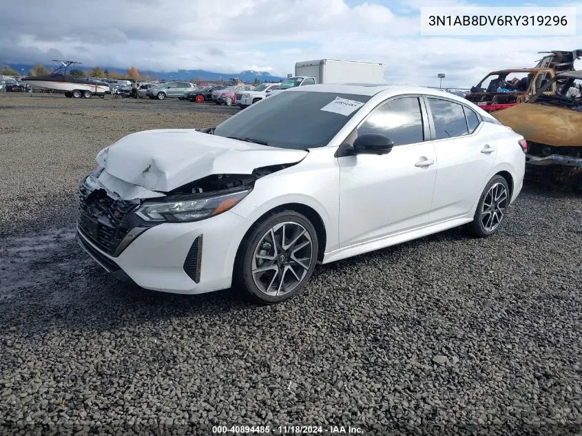 2024 Nissan Sentra Sr Xtronic Cvt VIN: 3N1AB8DV6RY319296 Lot: 40894485