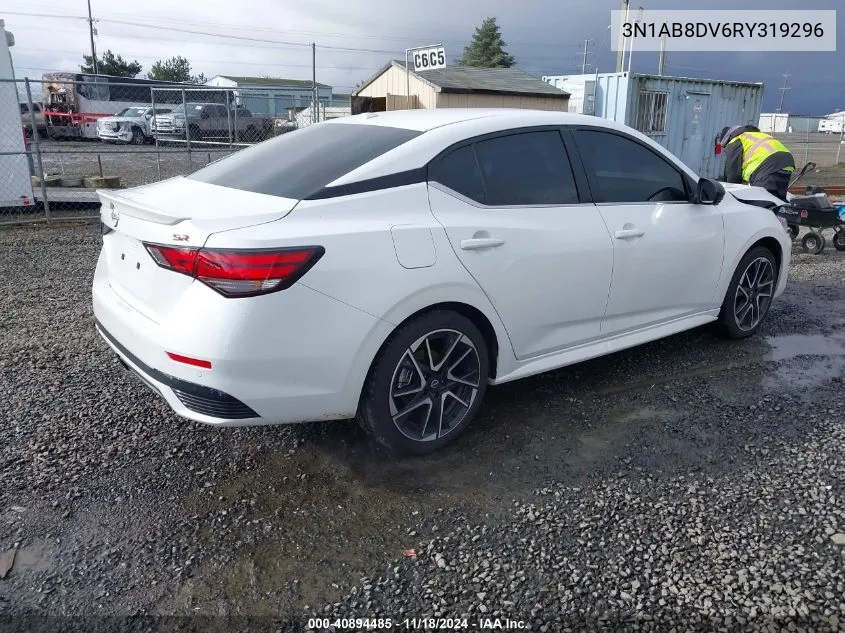 2024 Nissan Sentra Sr Xtronic Cvt VIN: 3N1AB8DV6RY319296 Lot: 40894485