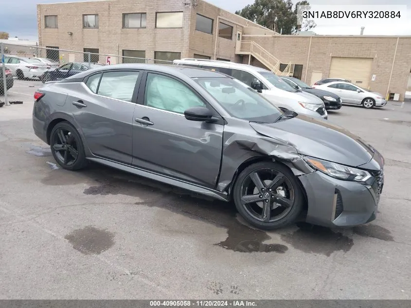 2024 Nissan Sentra Sr Xtronic Cvt VIN: 3N1AB8DV6RY320884 Lot: 40905058