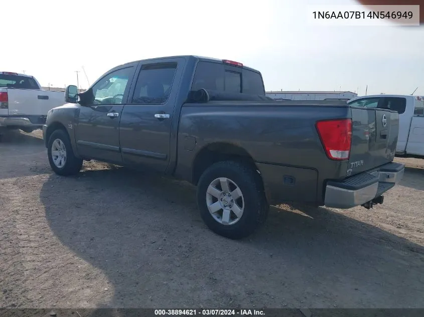 2004 Nissan Titan Le VIN: 1N6AA07B14N546949 Lot: 38894621