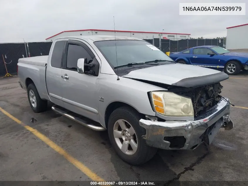 2004 Nissan Titan Se VIN: 1N6AA06A74N539979 Lot: 40320067