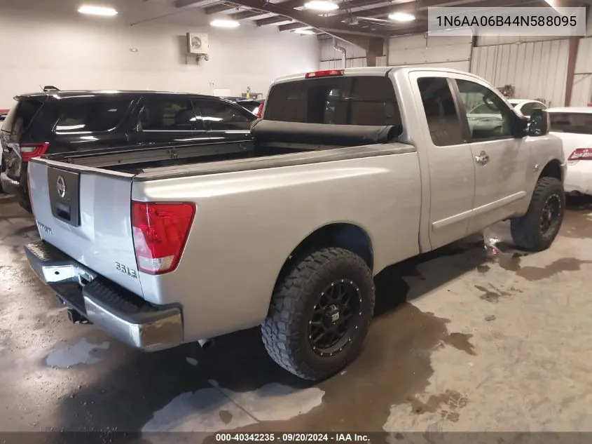 2004 Nissan Titan Le VIN: 1N6AA06B44N588095 Lot: 40342235