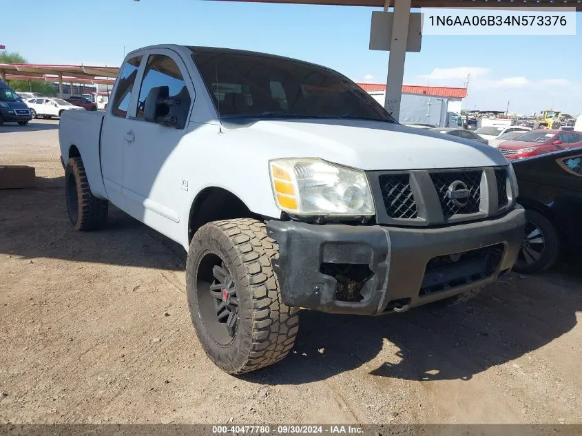 2004 Nissan Titan Se VIN: 1N6AA06B34N573376 Lot: 40477780