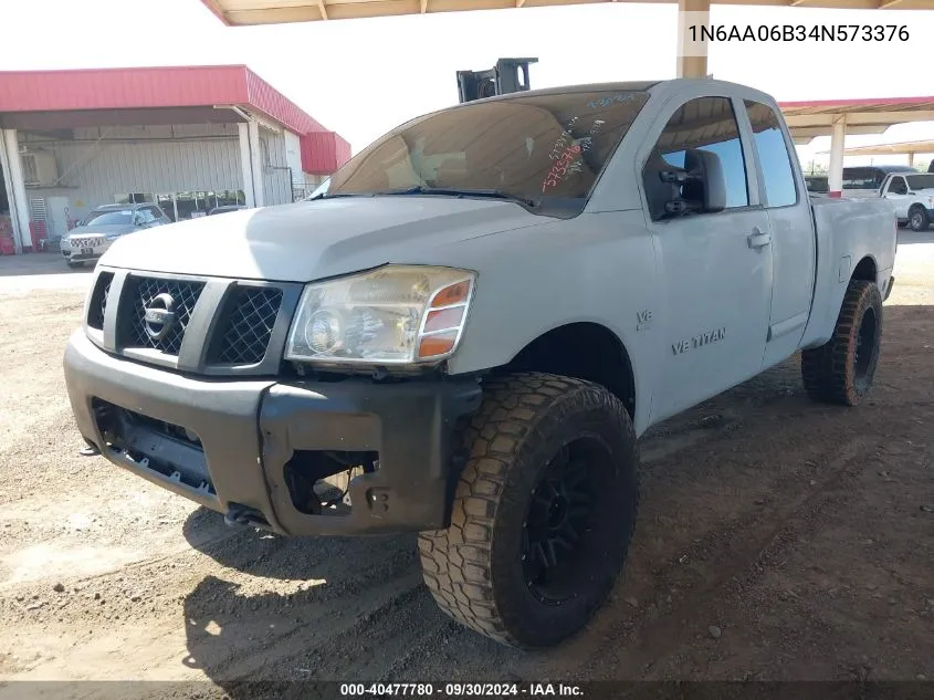 2004 Nissan Titan Se VIN: 1N6AA06B34N573376 Lot: 40477780