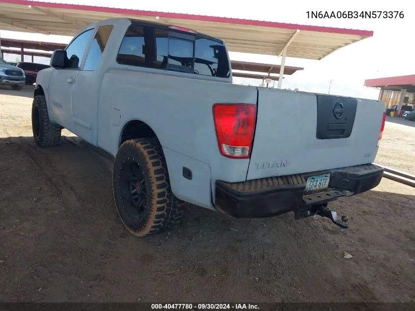 2004 Nissan Titan Se VIN: 1N6AA06B34N573376 Lot: 40477780