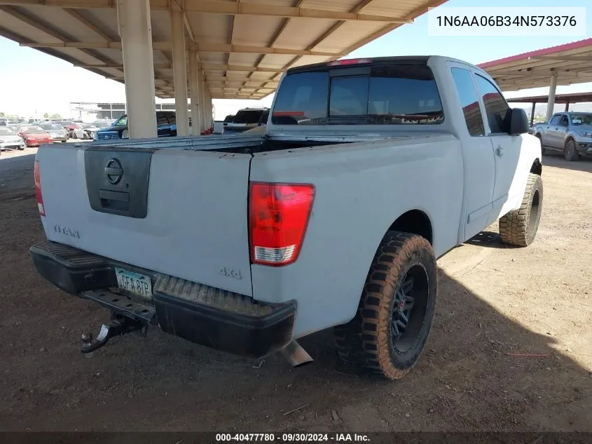 2004 Nissan Titan Se VIN: 1N6AA06B34N573376 Lot: 40477780