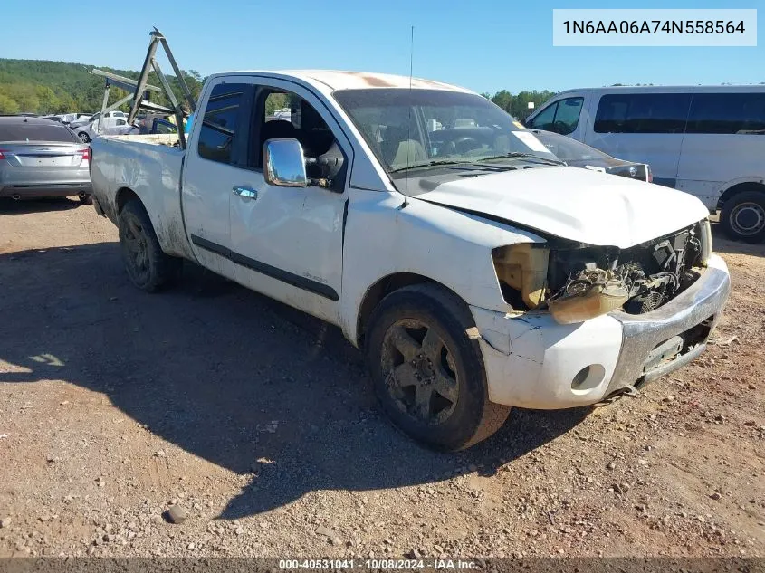 2004 Nissan Titan Se VIN: 1N6AA06A74N558564 Lot: 40531041