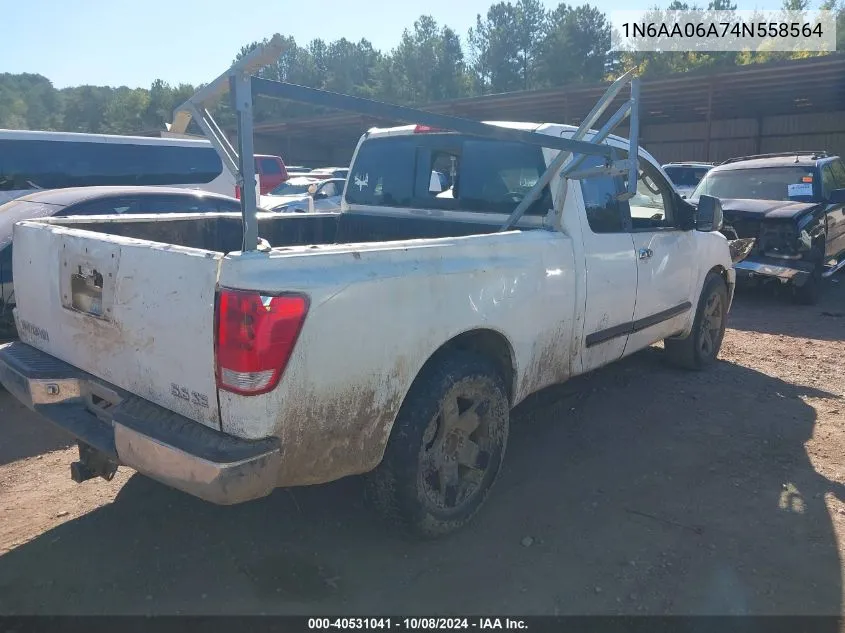 2004 Nissan Titan Se VIN: 1N6AA06A74N558564 Lot: 40531041