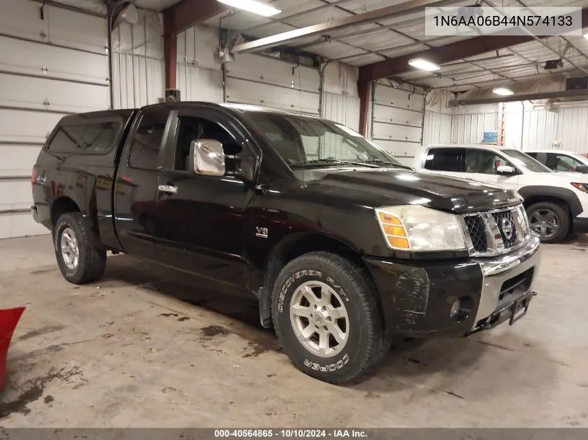 2004 Nissan Titan Se VIN: 1N6AA06B44N574133 Lot: 40564865