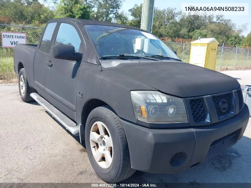 2004 Nissan Titan Se VIN: 1N6AA06A94N508233 Lot: 40572220