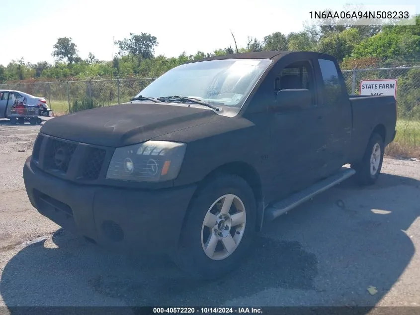 2004 Nissan Titan Se VIN: 1N6AA06A94N508233 Lot: 40572220