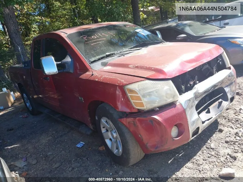 2004 Nissan Titan Le VIN: 1N6AA06A44N504784 Lot: 40572960