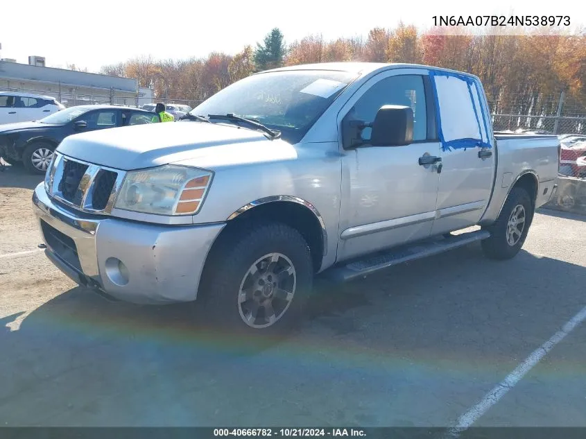 2004 Nissan Titan Se VIN: 1N6AA07B24N538973 Lot: 40666782