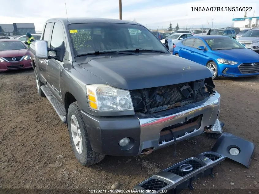 2005 Nissan Titan Xe/Se/Le VIN: 1N6AA07B45N556022 Lot: 12129271