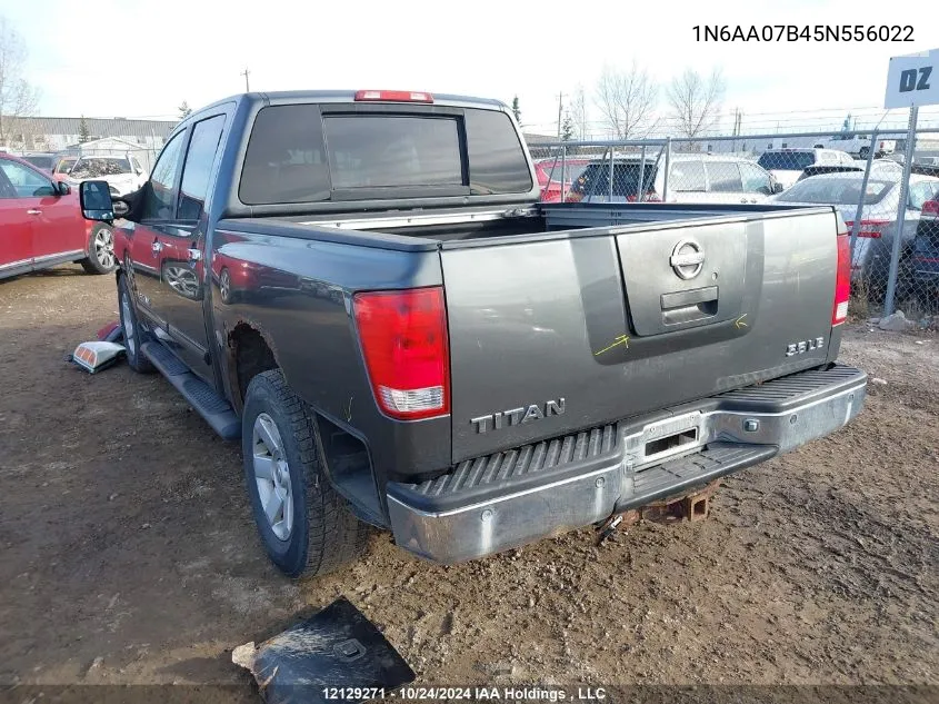 2005 Nissan Titan Xe/Se/Le VIN: 1N6AA07B45N556022 Lot: 12129271