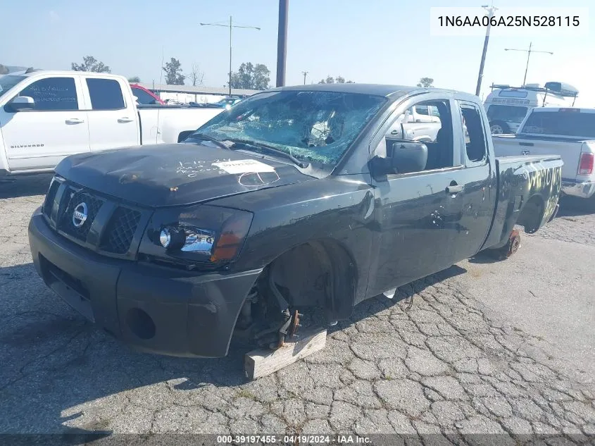 2005 Nissan Titan Xe VIN: 1N6AA06A25N528115 Lot: 39197455