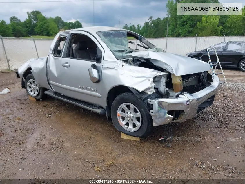 2005 Nissan Titan Le VIN: 1N6AA06B15N505126 Lot: 39437245