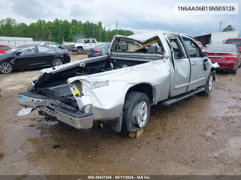 2005 Nissan Titan Le VIN: 1N6AA06B15N505126 Lot: 39437245