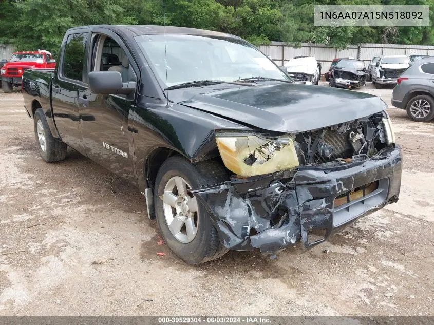 2005 Nissan Titan Xe VIN: 1N6AA07A15N518092 Lot: 39529304