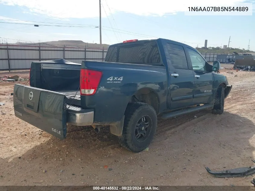 2005 Nissan Titan Le VIN: 1N6AA07B85N544889 Lot: 40145532