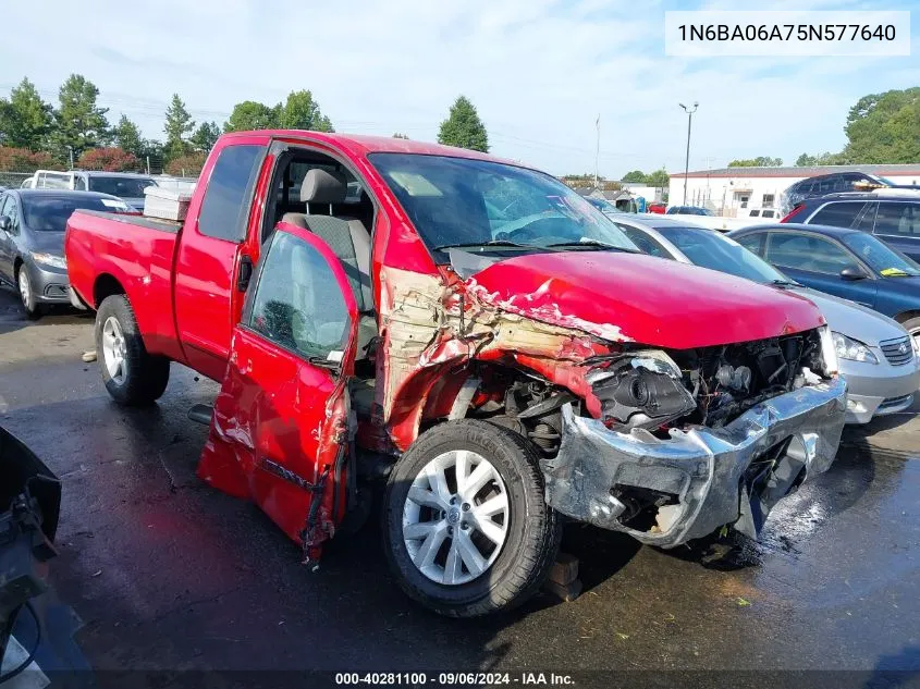 2005 Nissan Titan Se VIN: 1N6BA06A75N577640 Lot: 40281100