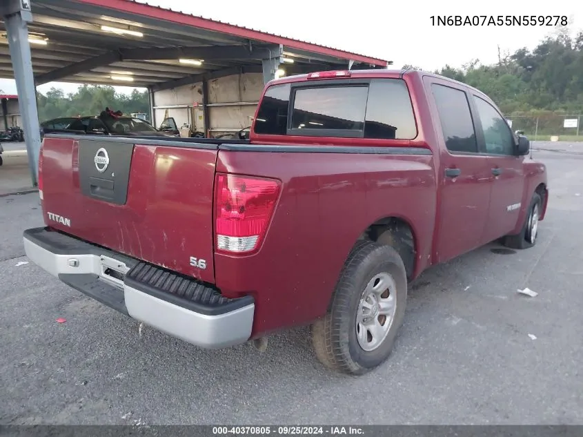 1N6BA07A55N559278 2005 Nissan Titan Xe