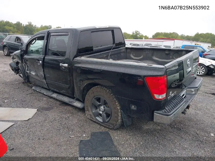 2005 Nissan Titan Le VIN: 1N6BA07B25N553902 Lot: 40401431