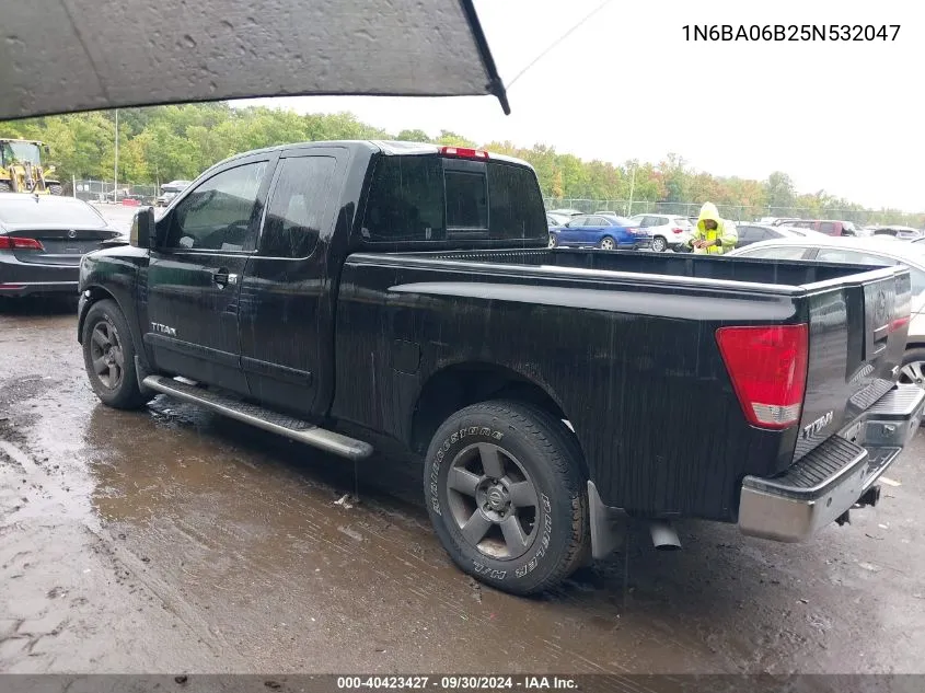 2005 Nissan Titan Se VIN: 1N6BA06B25N532047 Lot: 40423427