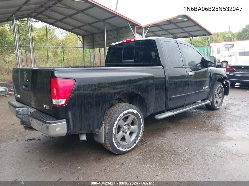 2005 Nissan Titan Se VIN: 1N6BA06B25N532047 Lot: 40423427