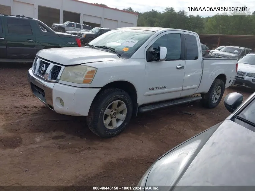 2005 Nissan Titan Le VIN: 1N6AA06A95N507701 Lot: 40443150